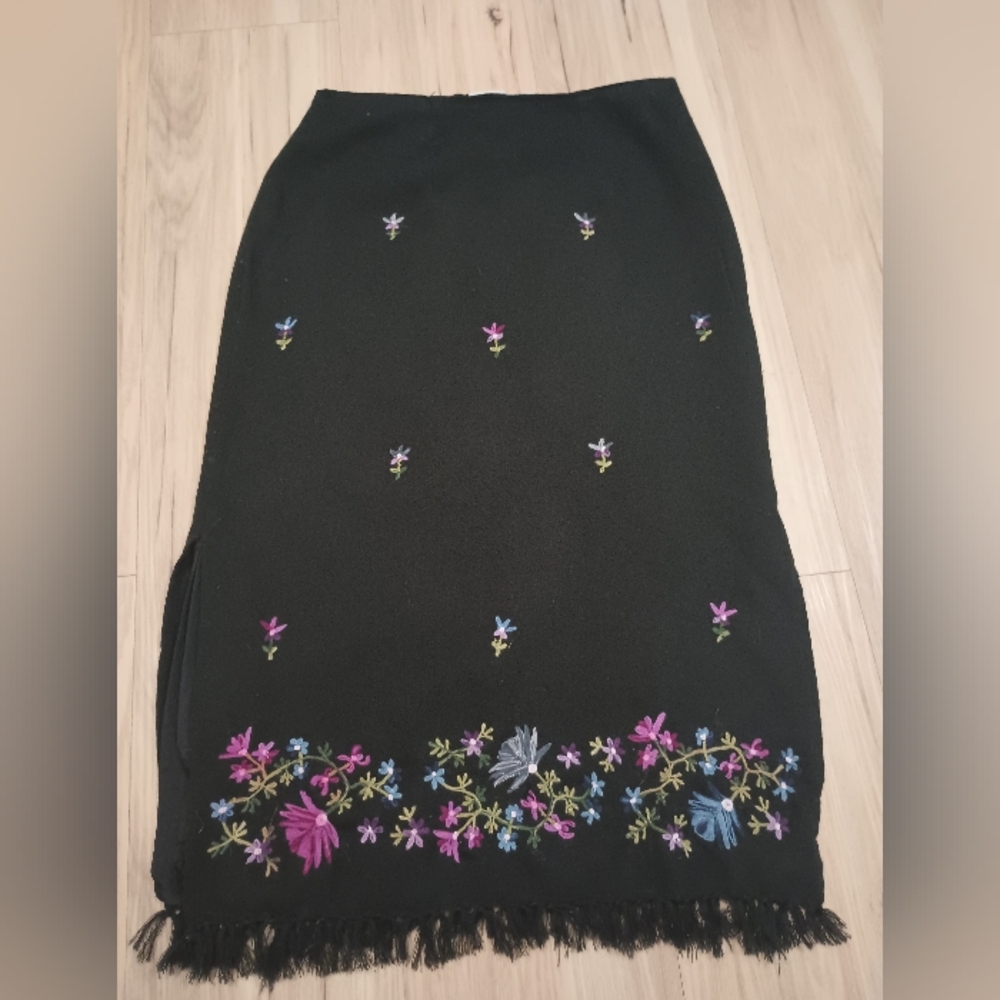 White Stag floral embroidered maxi